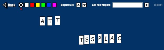 Wordmagnets2 screen shot of word magnets