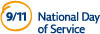 911day_national_service_100x34 Logo for the National Day of Service. 9/11 encircled by a yellow circle.