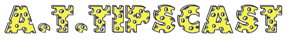 swisscheeseattipscastraw A.T.TIPSCAST spelled using a swiss cheese font