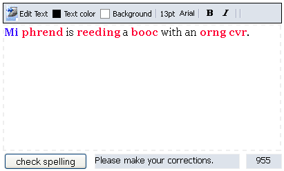 ghotitscreenshot Screenshot of the free phonetic spell checking tool on the ghotit website