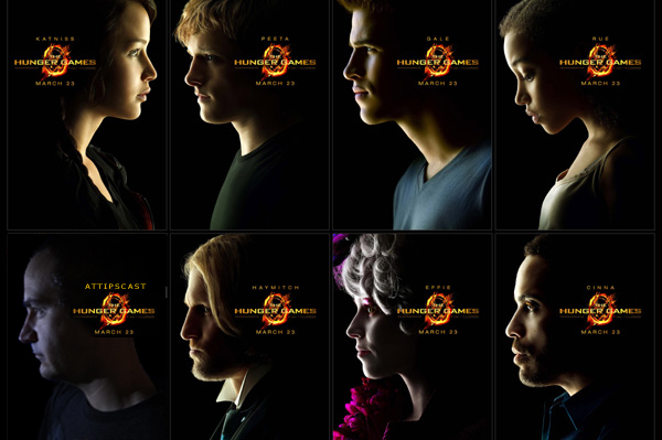 Profiles of characters from The Hunger Games with an embedded picture of Chris as one of the characters