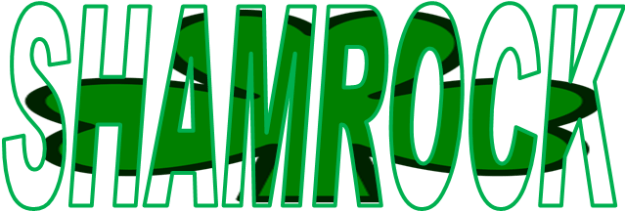 shamrock A picture of a shamrock embedded into the word shamrock